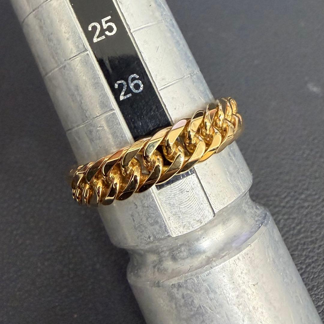 (C010902) K18リング 約27号 喜平デザイン 18金YG