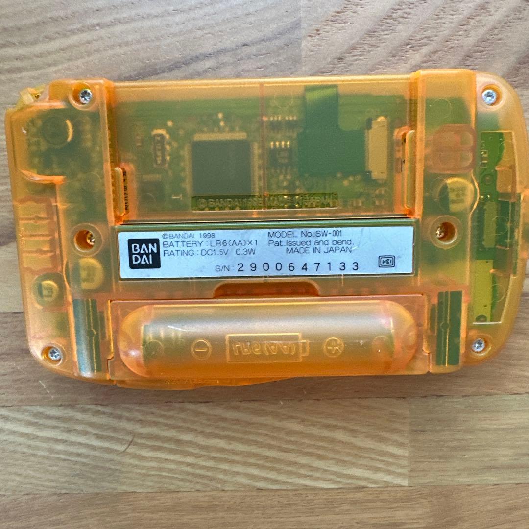 ワンダースワン　スケルトングリーンとソフト一枚