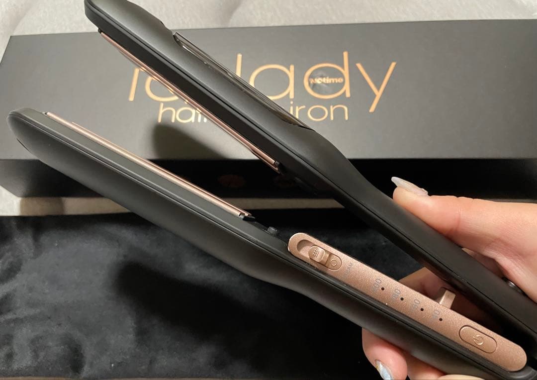 icelady ヘアアイロン ブラック/ローズゴールド