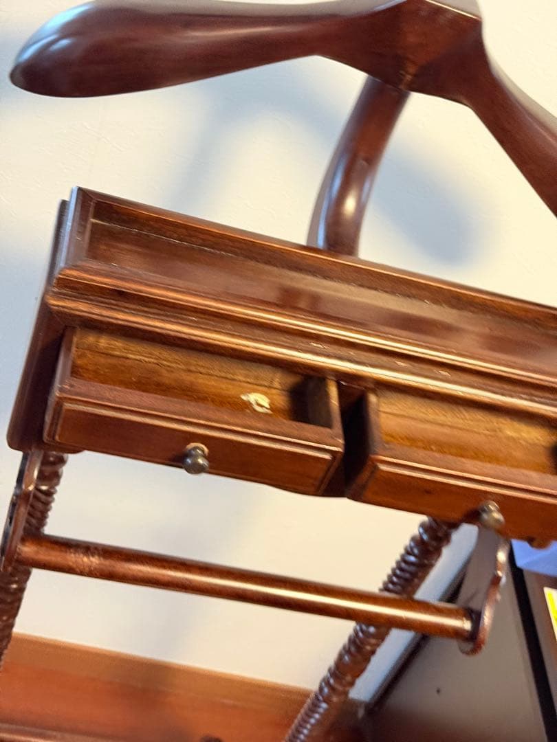 ⭐︎タイムセール⭐︎アンティーク調ハンガーラック　マホガニー無垢