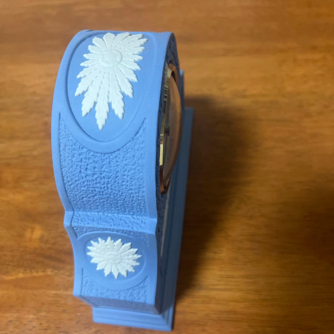 [新品保証書付き］ウェッジウッド　ジャスパー ペール ブルー マントルクロック