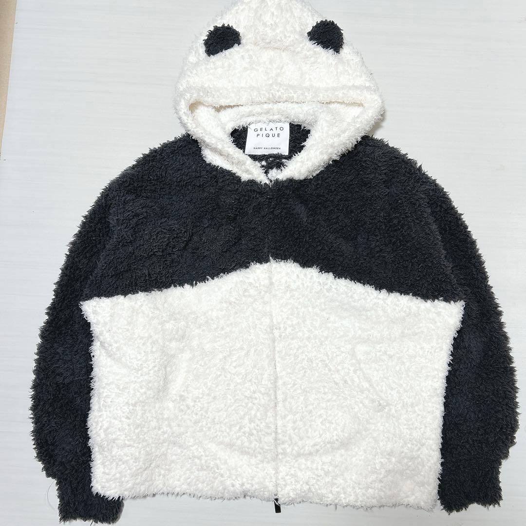 ジェラートピケ パンダ　セットアップ　パジャマ　ルームウェア　パーカー