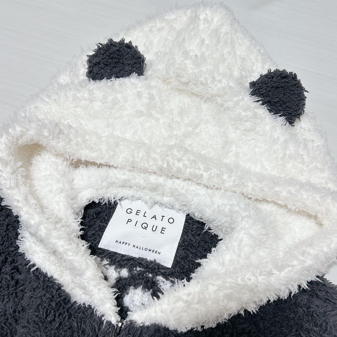 ジェラートピケ パンダ　セットアップ　パジャマ　ルームウェア　パーカー