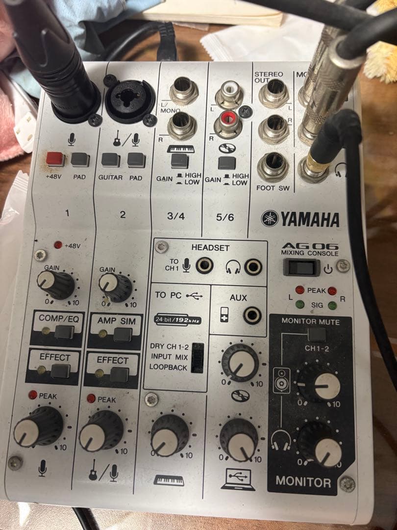 Yamaha AG06 ミキサー オーディオインターフェイス