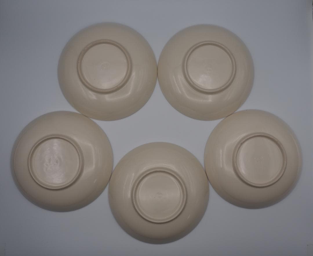 清風与平 瑍白磁 浮文釉下彩 皿 10枚 共箱