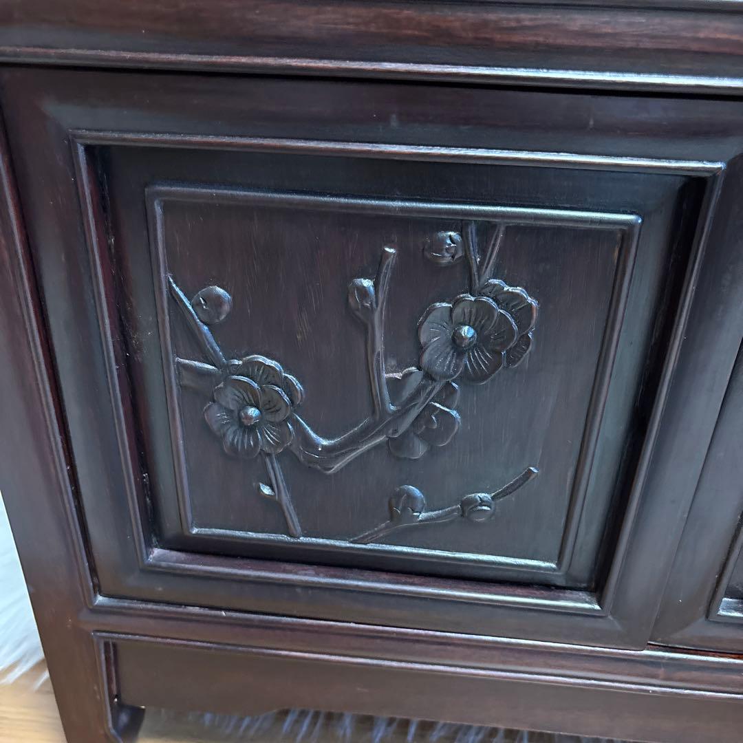 【貴重・豪華】中国美術 唐木 花梨材 花台 コンソールテーブル 中国骨董