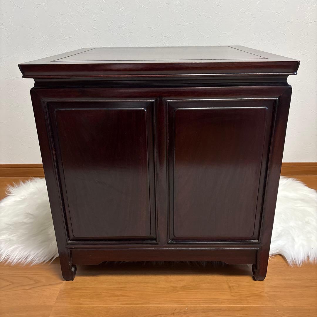 【貴重・豪華】中国美術 唐木 花梨材 花台 コンソールテーブル 中国骨董