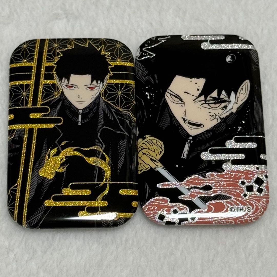 カグラバチ　六平千鉱　スクエア缶バッジ　蒔絵風　ジャンプフェスタ　JF2026