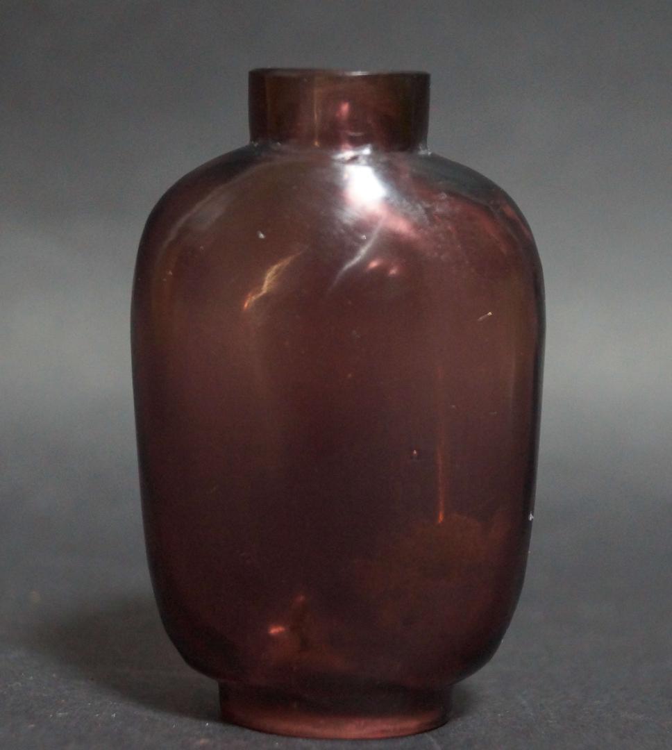 清  料器鼻煙壷  薄い紫色嗅ぎタバコ 喫煙具 美しい色★時代物★