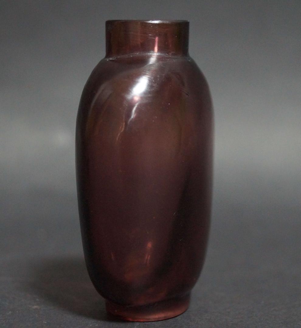 清  料器鼻煙壷  薄い紫色嗅ぎタバコ 喫煙具 美しい色★時代物★