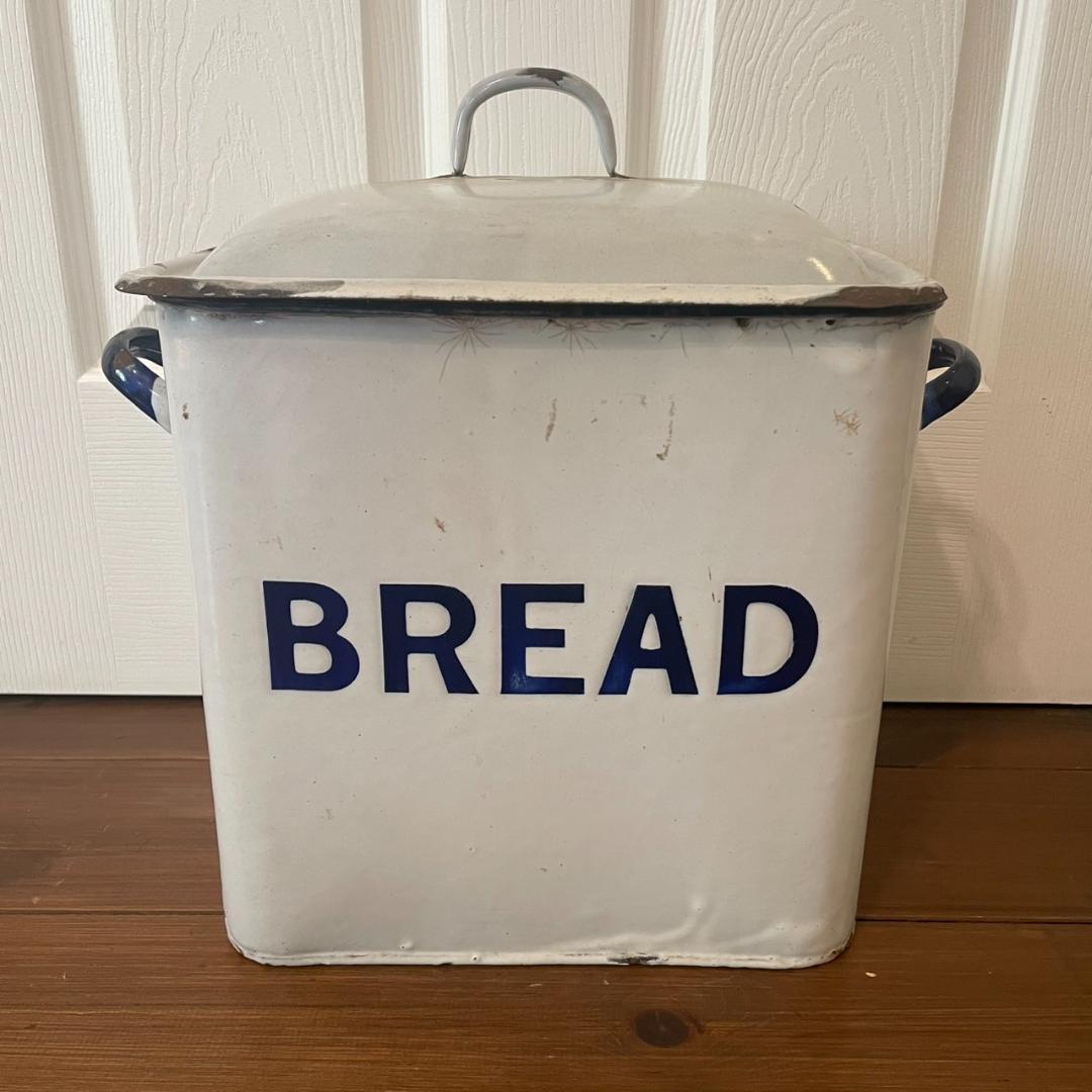 イギリスアンティーク ホーロー ブレッド缶 ブロカント 蚤の市 ヴィンテージ