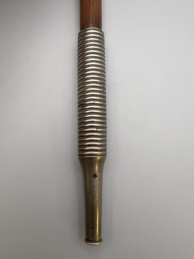 【海】レア煙管　キセル　巻き線文　細密手彫　細工　アンティーク　約66g