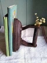 イギリス アンティーク アイロン ブックエンド ドアストッパー 本立て 一輪挿し