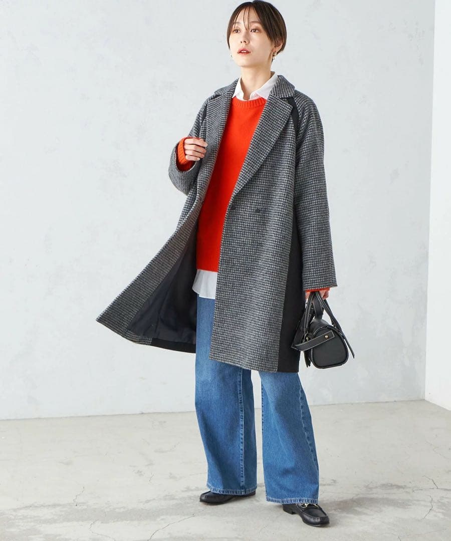 SHIPS シップス チェスターコート切り替えデザイン バック スリット コート