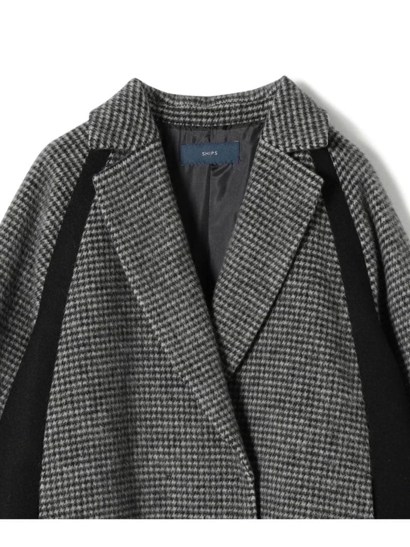 SHIPS シップス チェスターコート切り替えデザイン バック スリット コート
