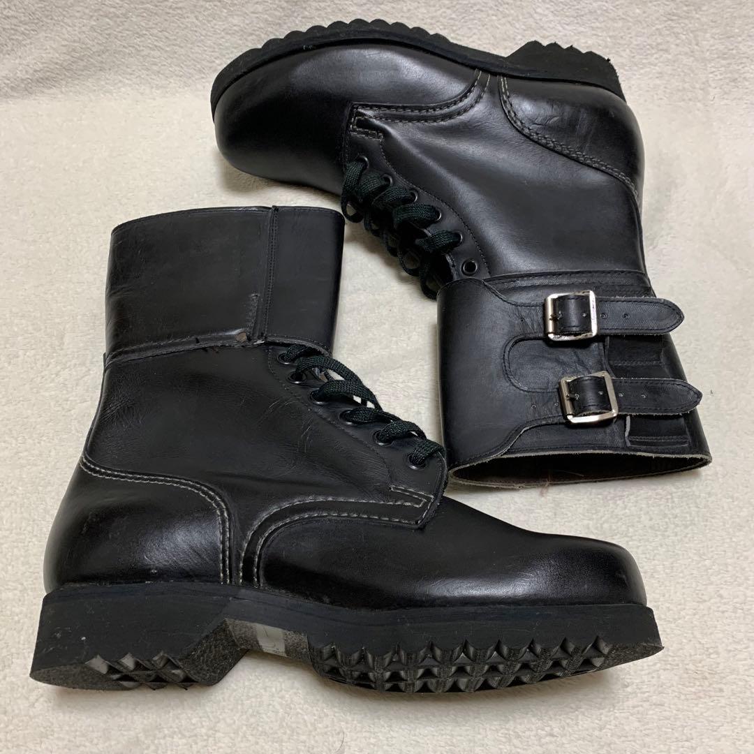 【チェコスロバキア軍】コンバットブーツ　ミリタリー　レースアップ　サイドベルト