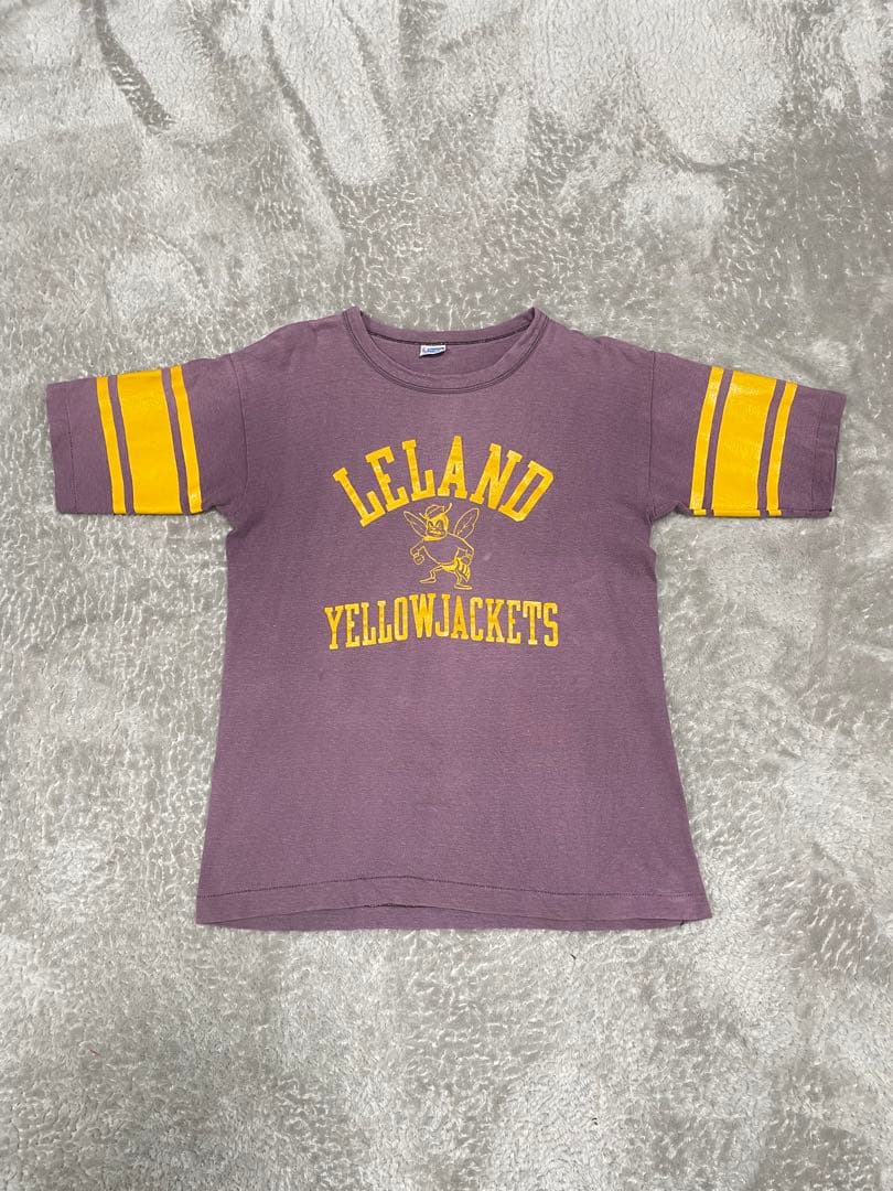 70s バータグ　Champion Lサイズ　ラバープリント