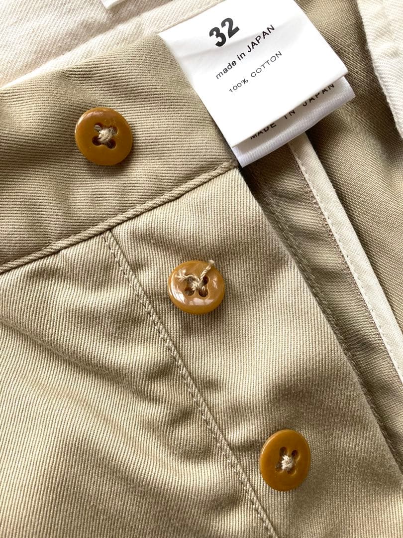 【chimala（チマラ）】チノトラウザーズ３２　ベージュ　チノパンメンズライク