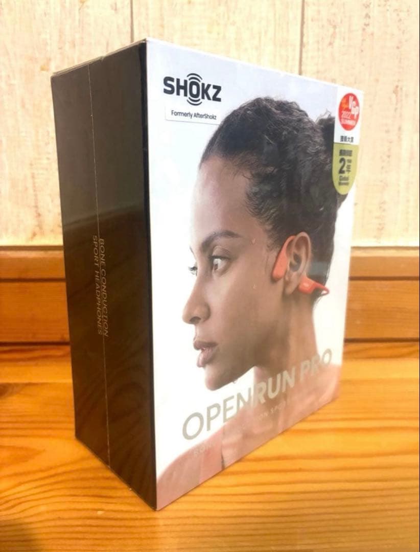 新品　SHOKZ OPENRUN PRO 骨伝導イヤホン　ピンク　保証書付属