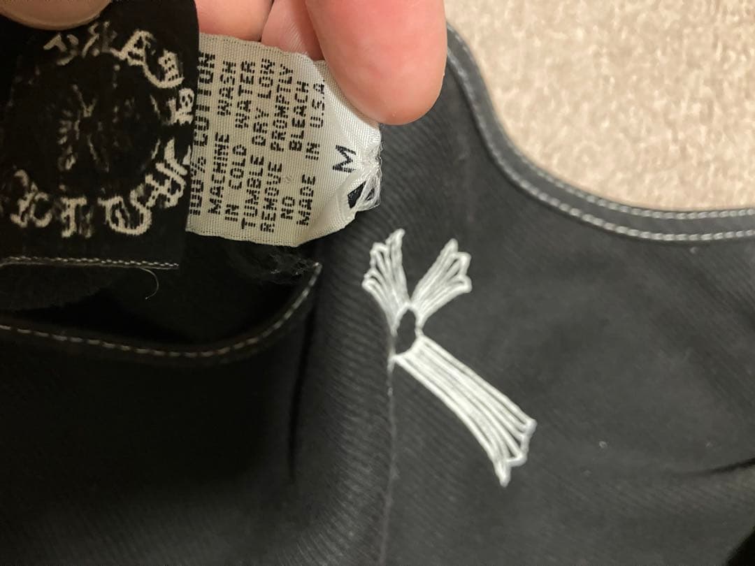 クロムハーツ タンクトップ メンズ サイドロゴ オールド ファックユー ブラック