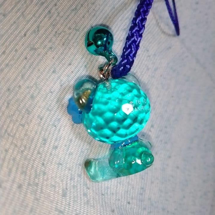 ハローキティ テディベア クリスタルブルー ストラップ