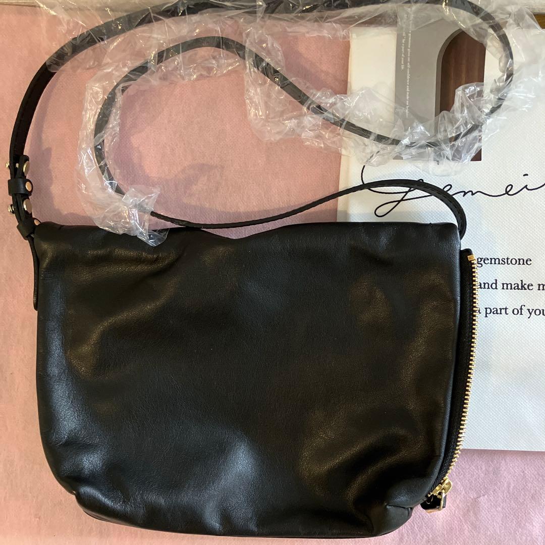 【gemeil ジェムイル】ワンハンドルミニショルダーバッグ ブラック　斜め掛け