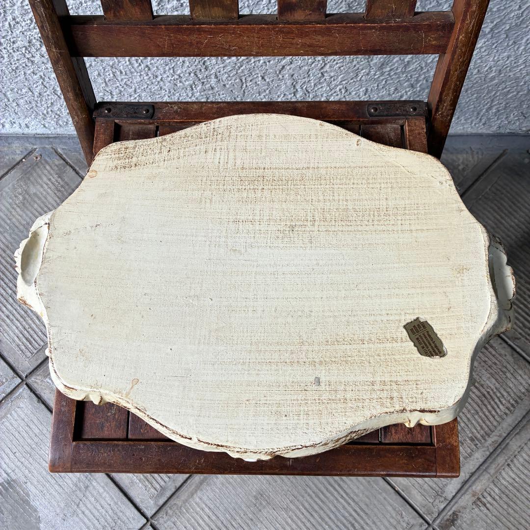 貴重！イタリア製アンティーク花柄トレイ　アールヌーボーITALYヴィンテージ雑貨