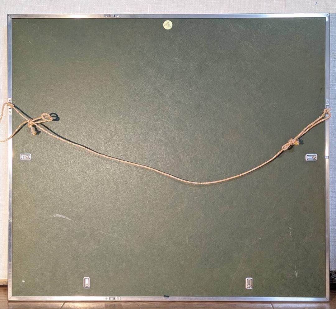 【真作】絵画　日本画10号　威風堂々　草叢に憩う虎　精緻な筆致　Y133