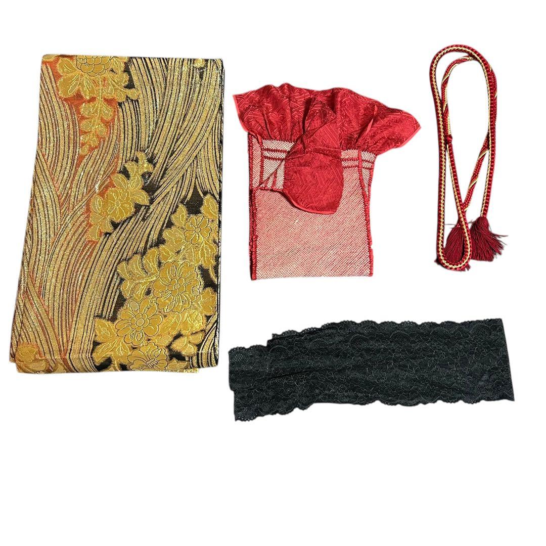 未使用近い　美品　袷　正絹　振袖　７点　フルセット