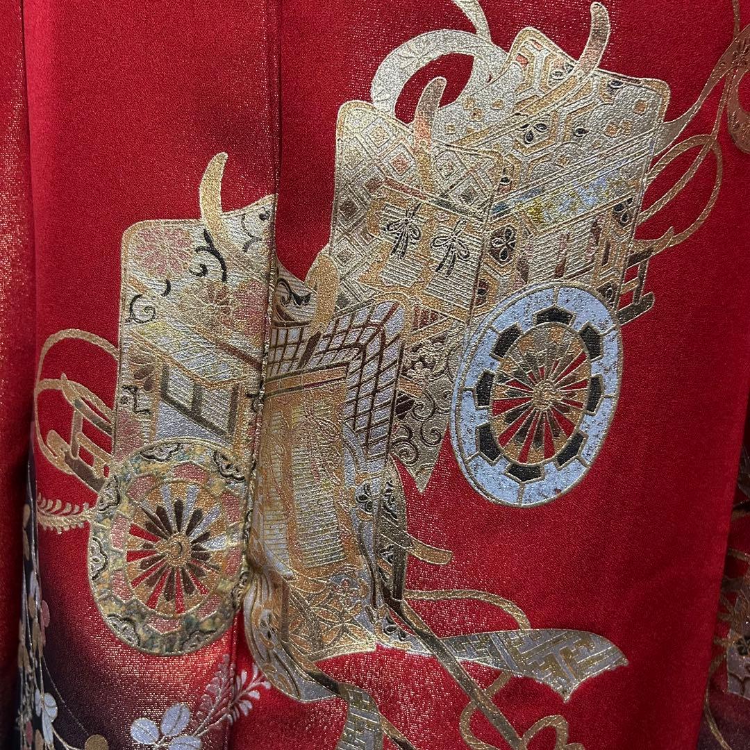 未使用近い　美品　袷　正絹　振袖　７点　フルセット