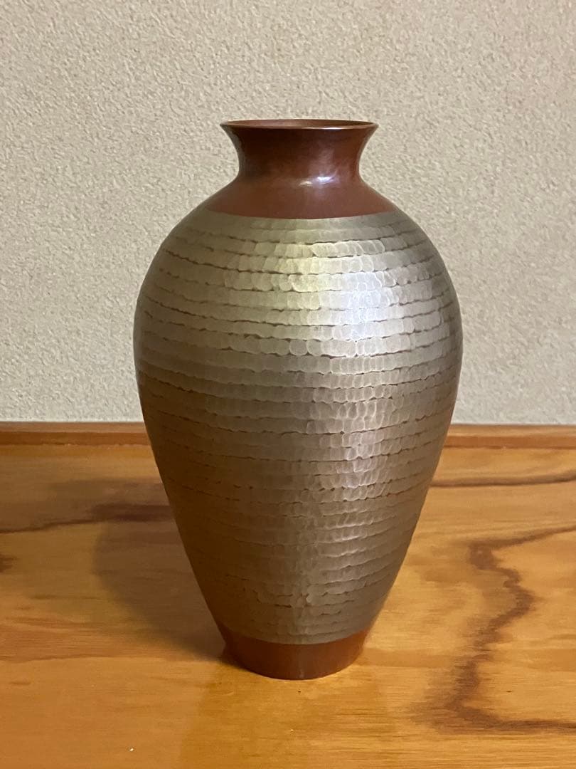 玉川堂　鎚起銅器　花瓶