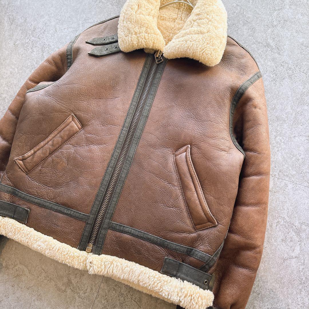 【美品】TYPE B-3 ムートン フライトジャケット 羊革 ボア