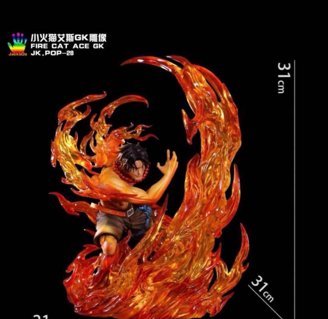ワンピースフィギュア炎拳のエース　ガレージキット　jacksdo スタジオ正規品