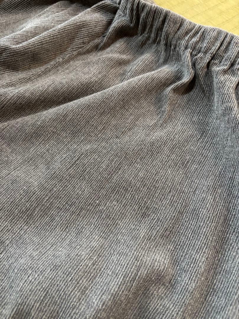 中川政七商店　高島ちぢみのキュロットパンツ　墨色