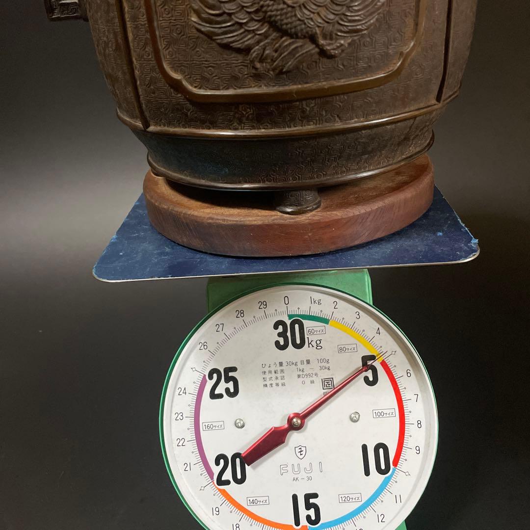 時代物　唐銅　手彫火鉢　大日本文政年整眠鋳　１個