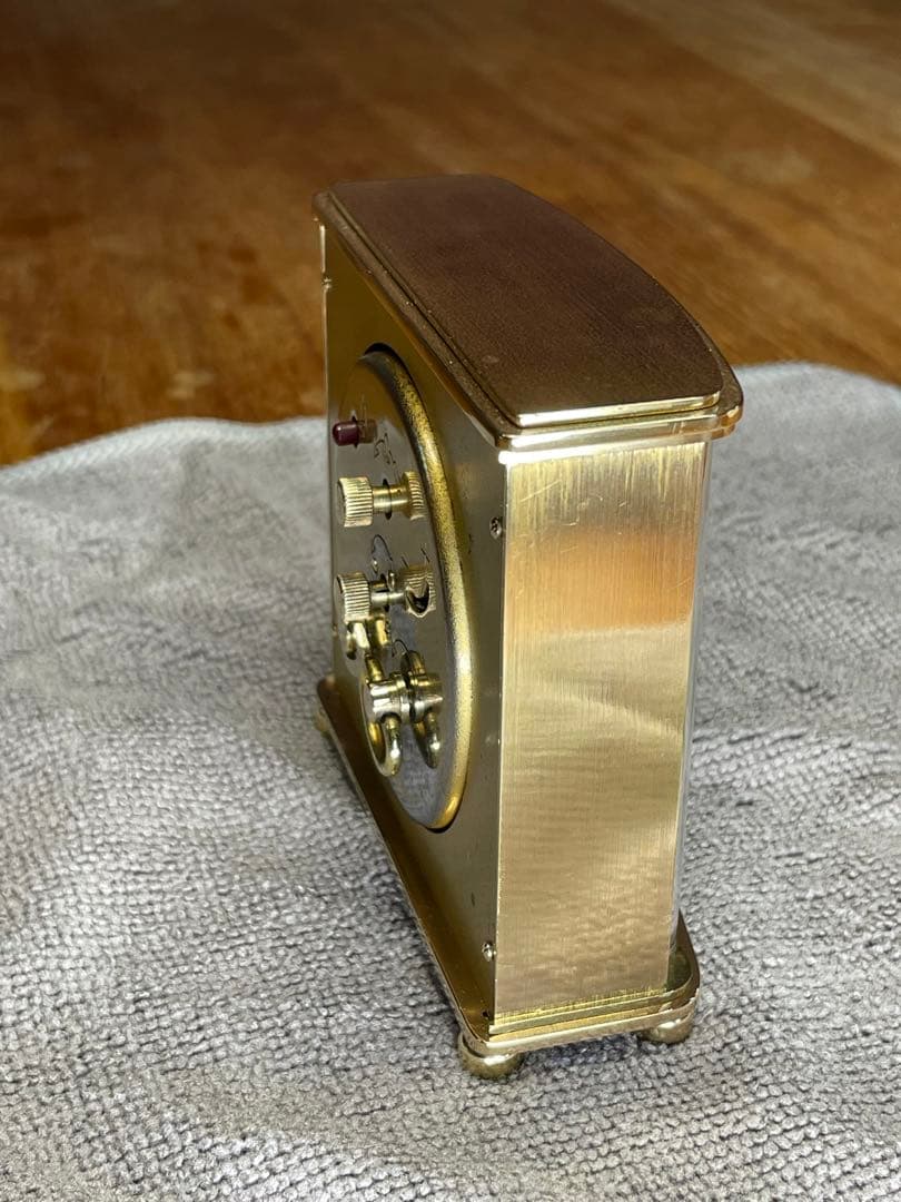 ドイツMauthe '50 BrassTableClock 真鍮置時計　順調稼働