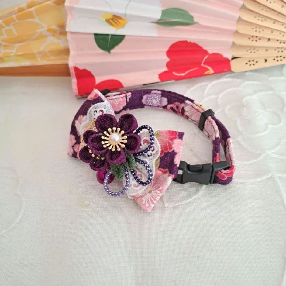 プッチ、幅広シュシュ、スノーフレーク(淡ブルー)わんちゃん猫ちゃん用