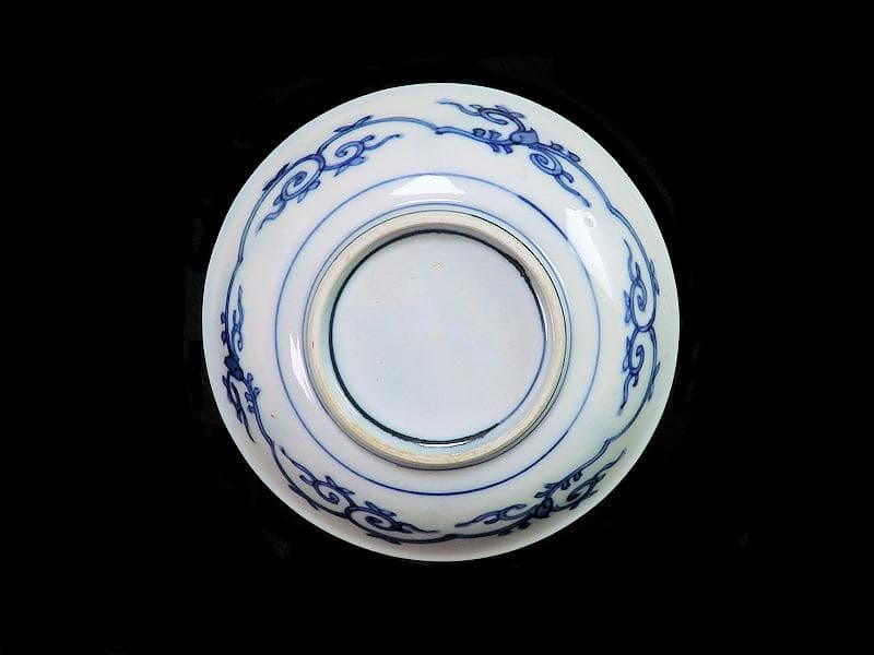 大聖寺伊万里　金襴手　窓絵　松竹梅に牡丹の図　４寸皿　３枚　D640AS-CEi