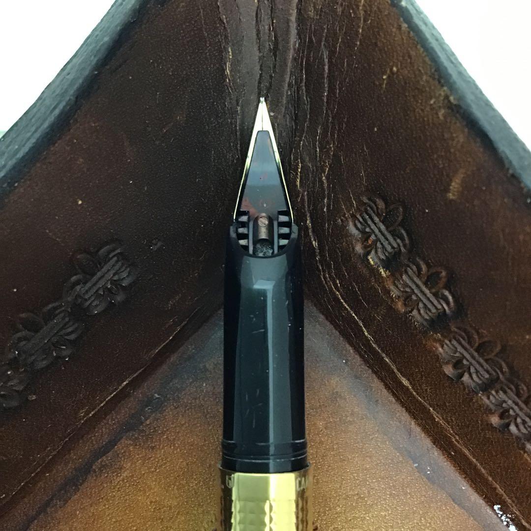 ‼️ビンテージ‼️CARAN d'ACHE カランダッシュ　金張　14金ペン万年筆