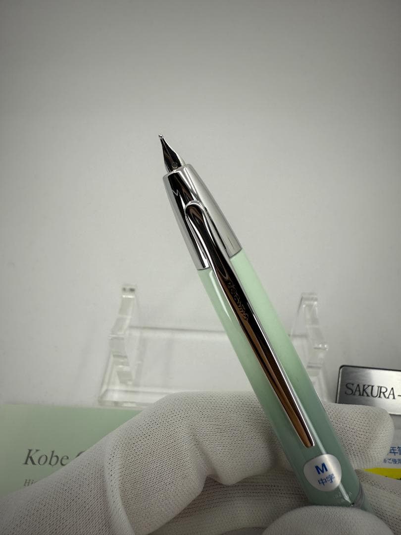 新品 NAGASAWA 万年筆 KOBE ハーバーミント M シルバー