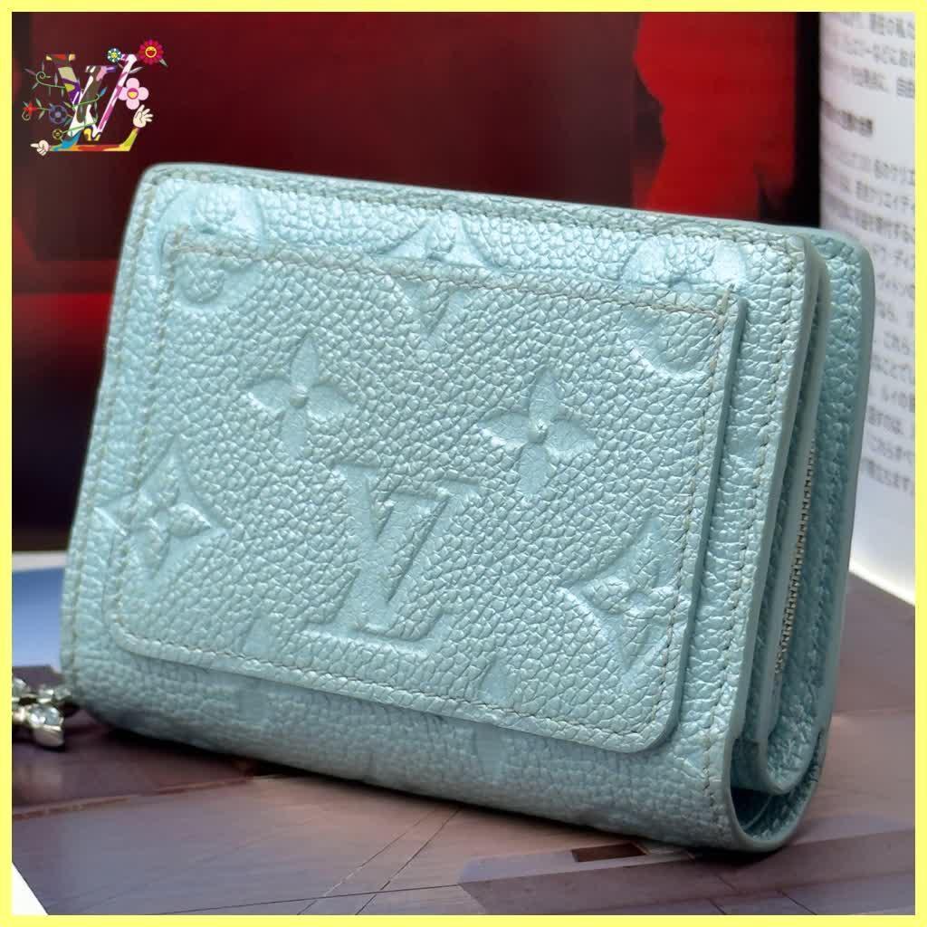 完売品 展示品級 ルイヴィトン アンプラント クレア アズールフロスト 折財布