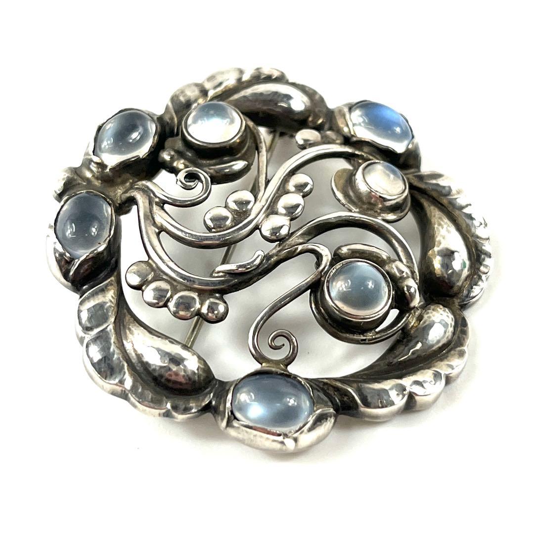 【美品】  ムーンライト ブロッサム ブローチ シルバー