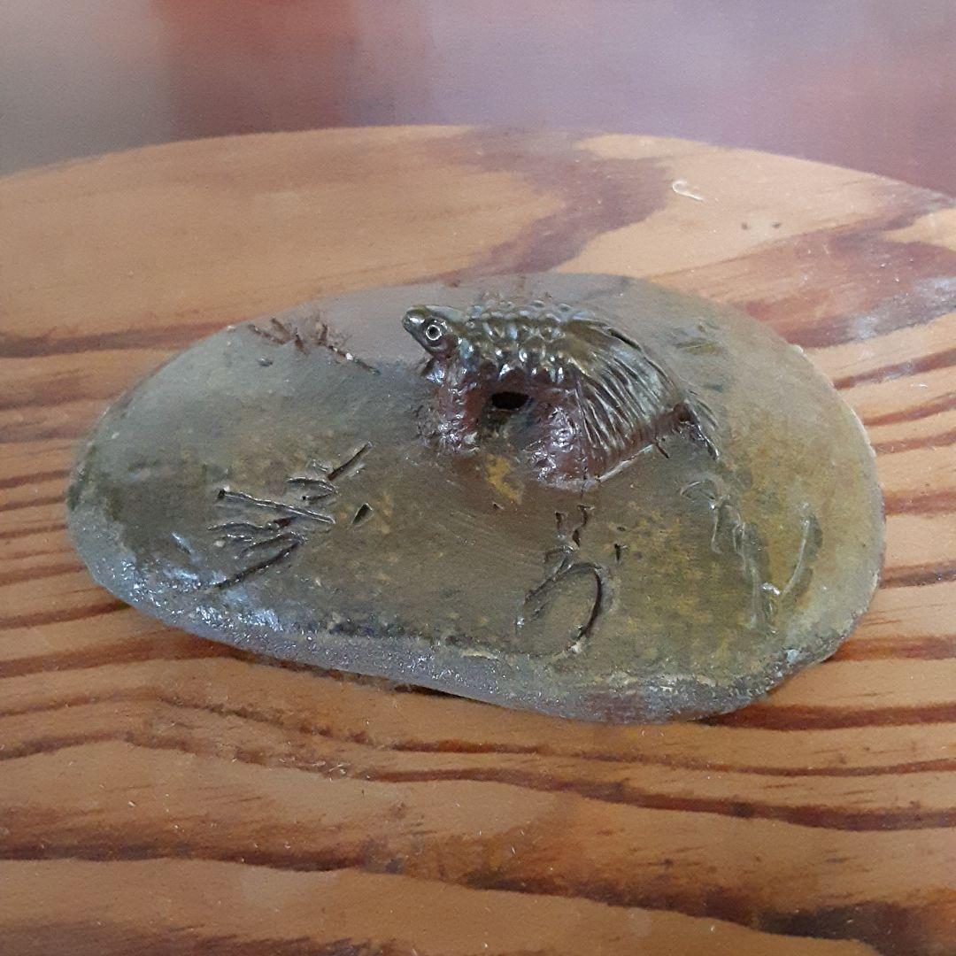 備前焼 宝瓶 (般若心経)／つまみが亀／送料込み