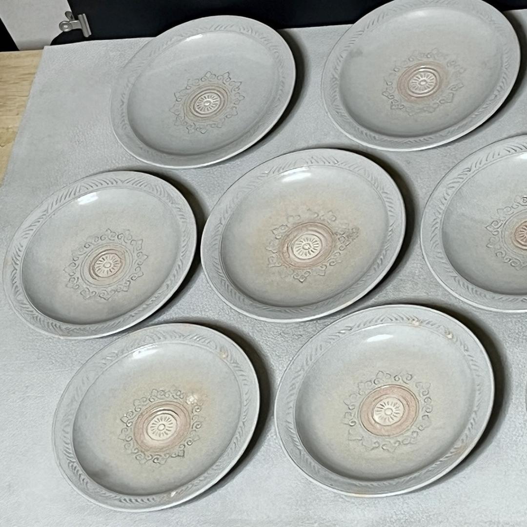 華中亭道八 御本手 銘々皿 十客 共箱 道八 小皿 茶道具 【k3188】