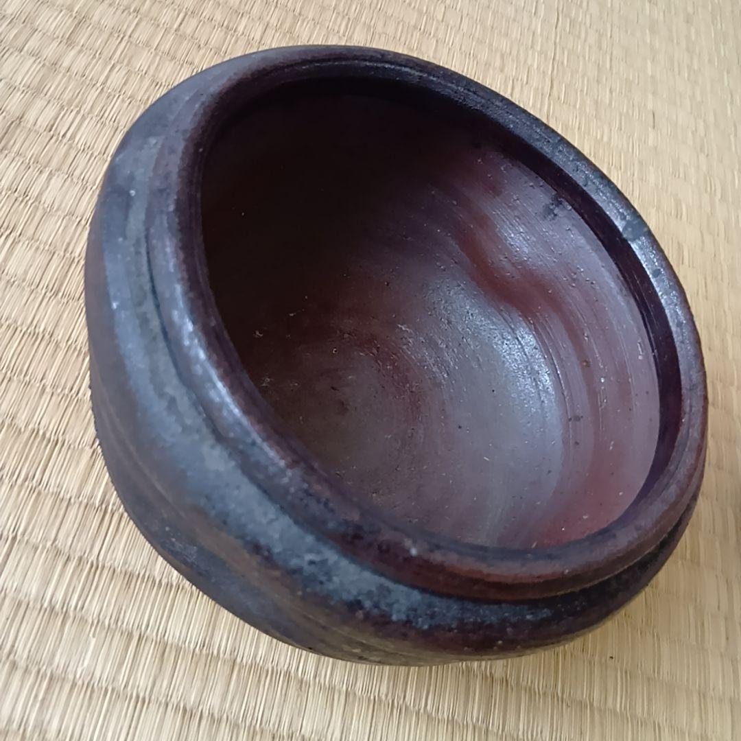 黒薩摩 丸十印 江戸末期〜明治初期 煎茶鉢／小鉢　骨董品 古美術 茶道具 工芸品