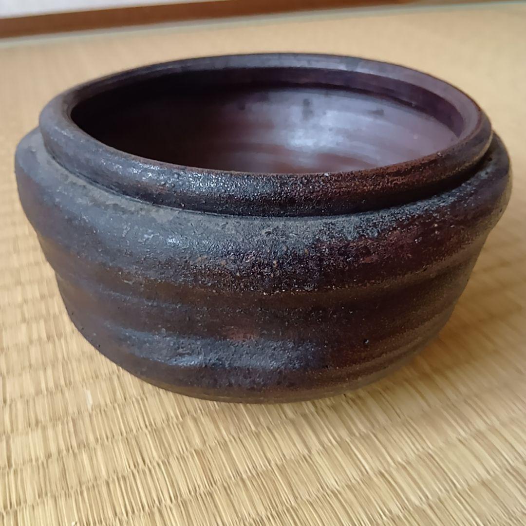 黒薩摩 丸十印 江戸末期〜明治初期 煎茶鉢／小鉢　骨董品 古美術 茶道具 工芸品