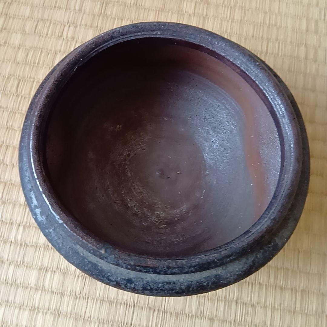 黒薩摩 丸十印 江戸末期〜明治初期 煎茶鉢／小鉢　骨董品 古美術 茶道具 工芸品