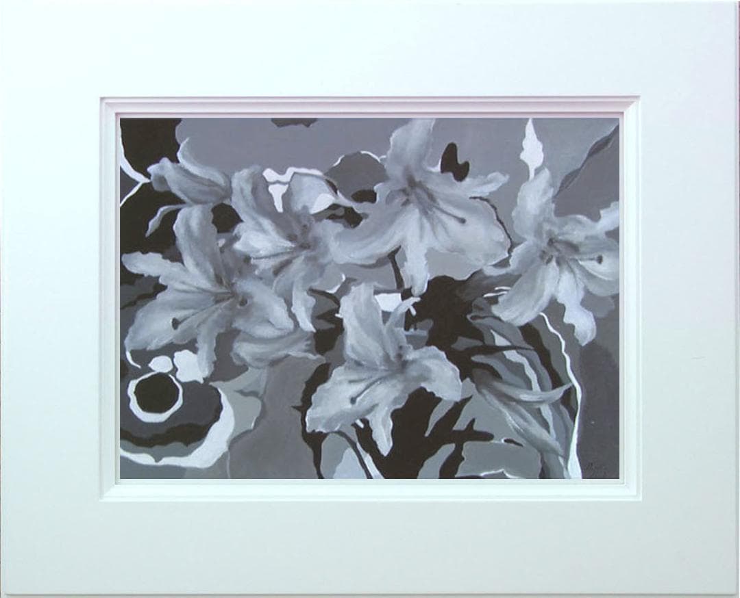 油絵 菅家令子 絵 絵画 インテリア 額付(白) uF6-070101 花