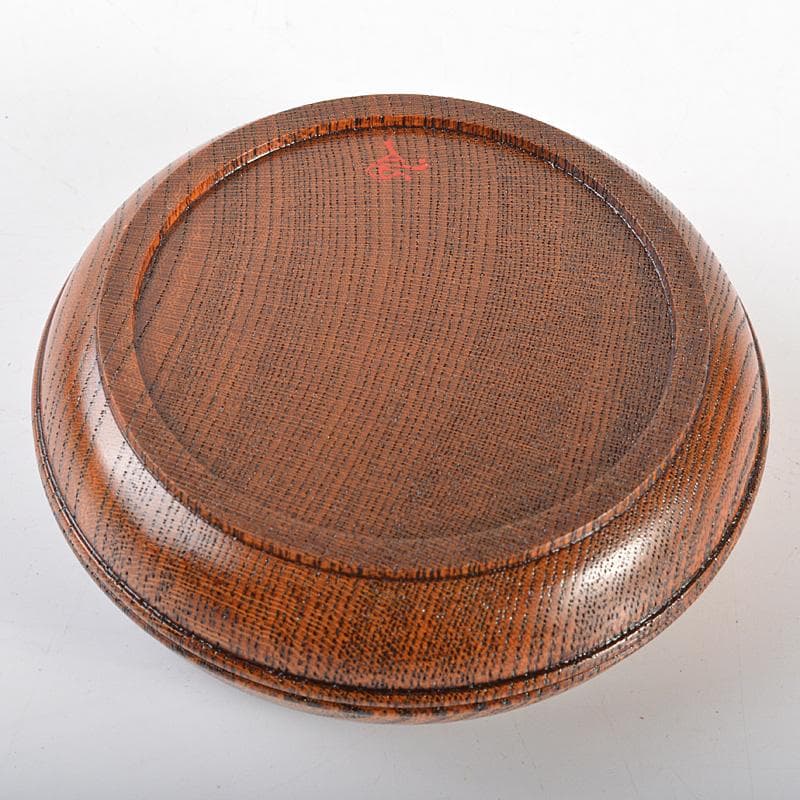 茶道具　漆工芸師　川端近左作　太閤桐絵欅拭漆香合　共箱　V　R6797