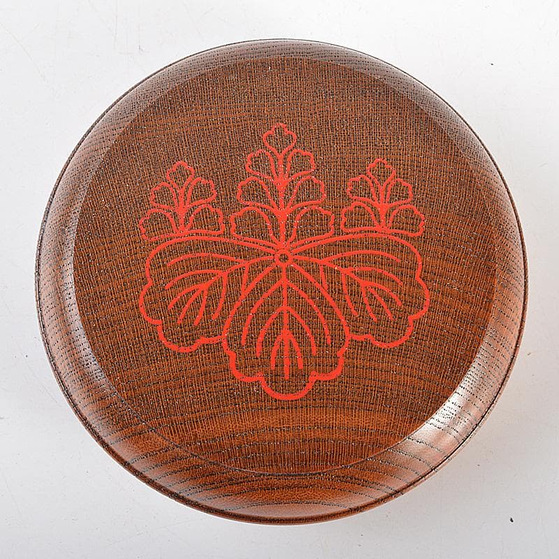 茶道具　漆工芸師　川端近左作　太閤桐絵欅拭漆香合　共箱　V　R6797